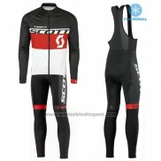 2016 Fietskleding Scott Zwart en Rood Lange Mouwen en Koersbroek
