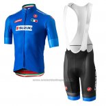 2018 Fietskleding Italie Blauw Korte Mouwen en Koersbroek(1)