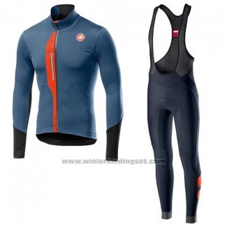 2019 Fietskleding Castelli TRAS Blauw Oranje Lange Mouwen en Koersbroek