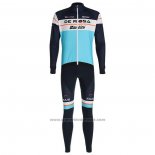 2020 Fietskleding DE Roze Azuur Lange Mouwen en Koersbroek