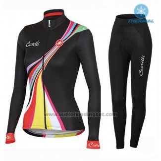 2016 Fietskleding Vrouw Castelli Zwart Lange Mouwen en Koersbroek