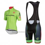 2017 Fietskleding Cannondale Groen Korte Mouwen en Koersbroek