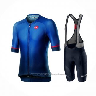 2021 Fietskleding Castelli Diep Zwart Blauw Korte Mouwen en Koersbroek