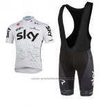 2017 Fietskleding Sky Wit Korte Mouwen en Koersbroek