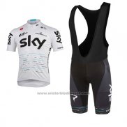 2017 Fietskleding Sky Wit Korte Mouwen en Koersbroek
