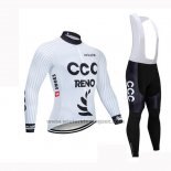 2019 Fietskleding CCC Wit Lange Mouwen en Koersbroek