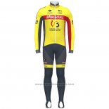 2020 Fietskleding Wallonie Bruxelles Geel Rood Lange Mouwen en Koersbroek