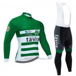 2020 Fietskleding Tavira Wit Groen Lange Mouwen en Koersbroek