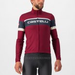 2022 Fietskleding Castelli Donker Rood Lange Mouwen en Koersbroek