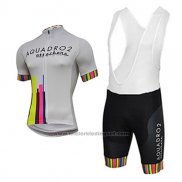 2017 Fietskleding Aquadro Attackers Wit Korte Mouwen en Koersbroek