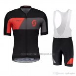 2018 Fietskleding Scott Zwart Grijs Korte Mouwen en Koersbroek