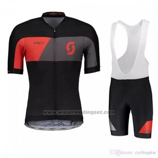 2018 Fietskleding Scott Zwart Grijs Korte Mouwen en Koersbroek