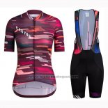 2019 Fietskleding Vrouw Canyon Rood Korte Mouwen en Koersbroek
