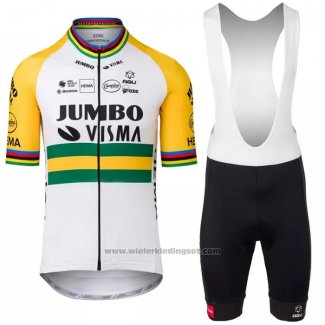 2022 Fietskleding Jumbo Visma Geel Groen Korte Mouwen en Koersbroek