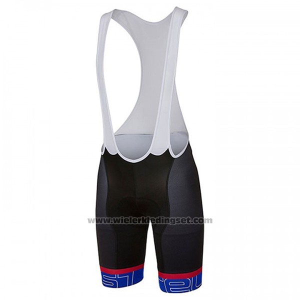 2017 Fietskleding Castelli Blauw en Rood Korte Mouwen en Koersbroek