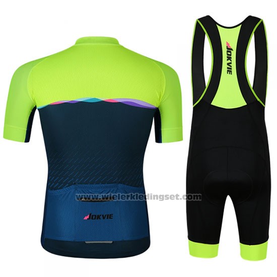 2019 Fietskleding Jokvie Groen Donker Blauw Korte Mouwen en Koersbroek