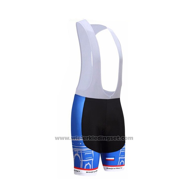2017 Fietskleding France Snovaky Blauw en Wit Korte Mouwen en Koersbroek