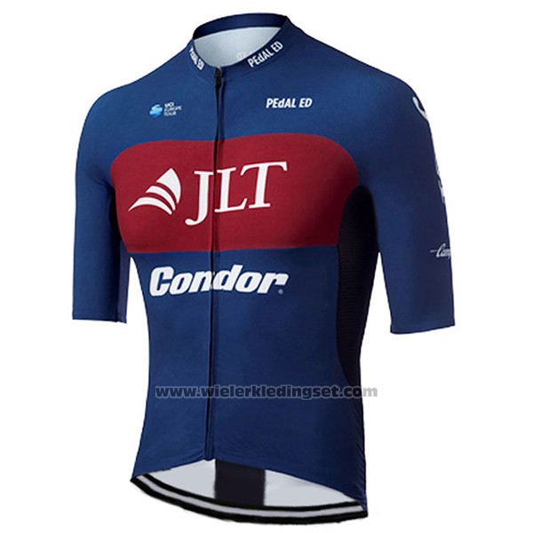 2017 Fietskleding JLT Condor Race Blauw Korte Mouwen en Koersbroek
