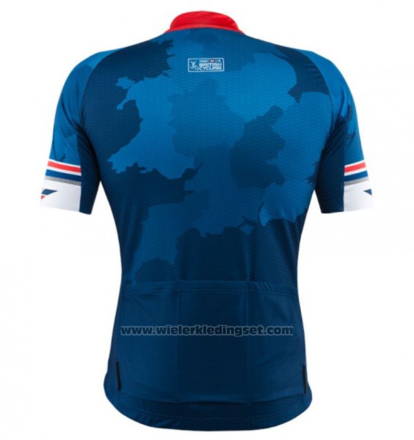 2017 Fietskleding Kalas HSBC GB Blauw Korte Mouwen en Koersbroek