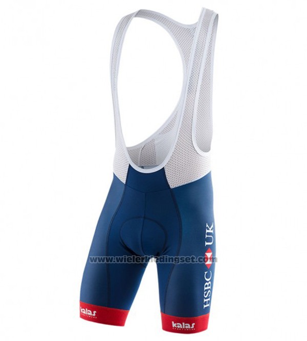 2017 Fietskleding Kalas HSBC GB Blauw en Wit Korte Mouwen en Koersbroek