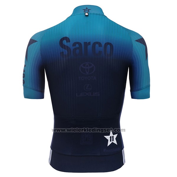 2017 Fietskleding Lundici Zwart en Blauw Korte Mouwen en Koersbroek