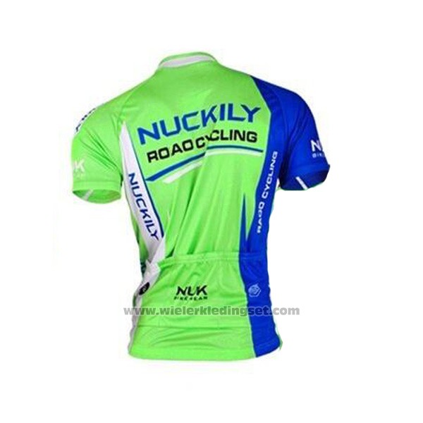 2017 Fietskleding Nuckily Wit en Groen Korte Mouwen en Koersbroek