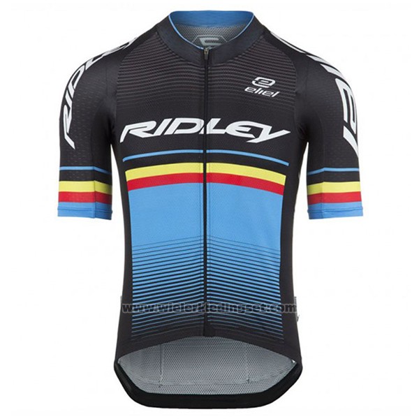 2017 Fietskleding Ridley Rincon Lichtblauw en Zwart Korte Mouwen en Koersbroek