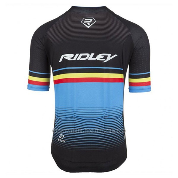 2017 Fietskleding Ridley Rincon Lichtblauw en Zwart Korte Mouwen en Koersbroek